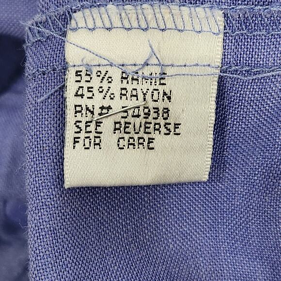 Jennifer Women Purple Blue Embroidered Top & Cropped Pants Set 20W Lightweight - Picture 9 of 10